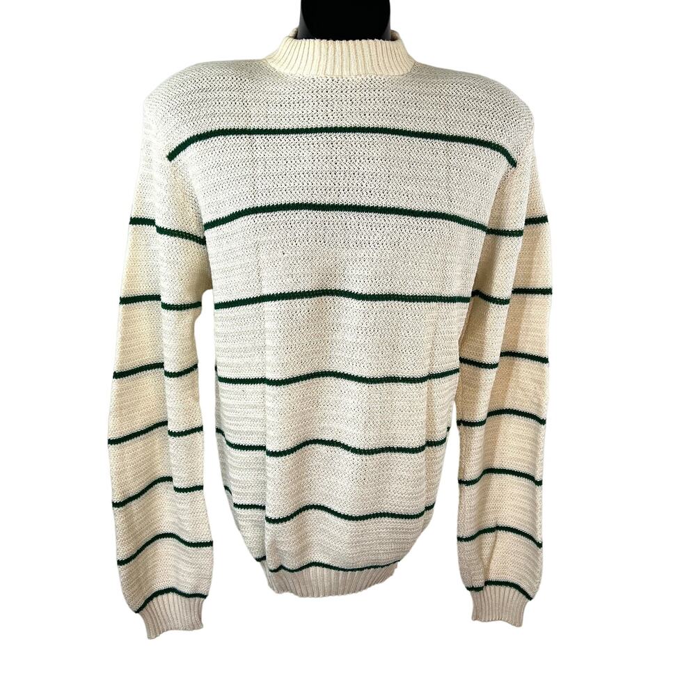 Vintage The Quadrangle Stern Brothers Crewneck Sweater Pullover Stripes